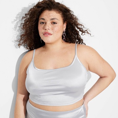 Women's Shine Knit Tank Bodysuit - Wild Fable™ Off-white 3x : Target