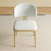 Modern Upholstered Dining Chairs Set of 2, Armless Dining Chairs with Cushioned Seat and Backrest for Kitchen or Dining Room-The Pop Home - 3 of 4