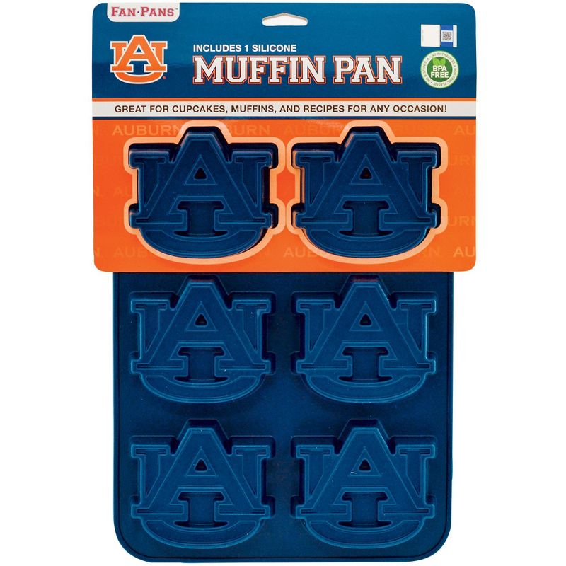 MasterPieces FanPans Team Logo Silicone Muffin Pan - NCAA Auburn Tigers, 1 of 5