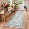 Washable Floral Living Room Rugs, Retro Accent Farmhouse Carpet for Bedroom, Soft Non Slip Large Floor Rugs for Dining Room Office - 2 of 4