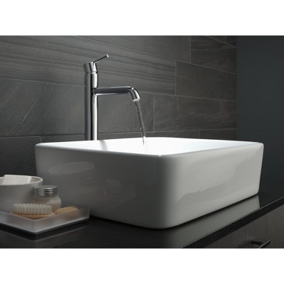 Sleek Modern 13.5" Chrome Zinc Single Hole Vessel Faucet
