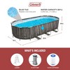 Coleman Power Durable Steel Frame Swim Vista Series II 20' x 10' x 48" Above Ground Outdoor Swimming Pool Set with 1000 GPH Filter Pump and Ladder - 3 of 4