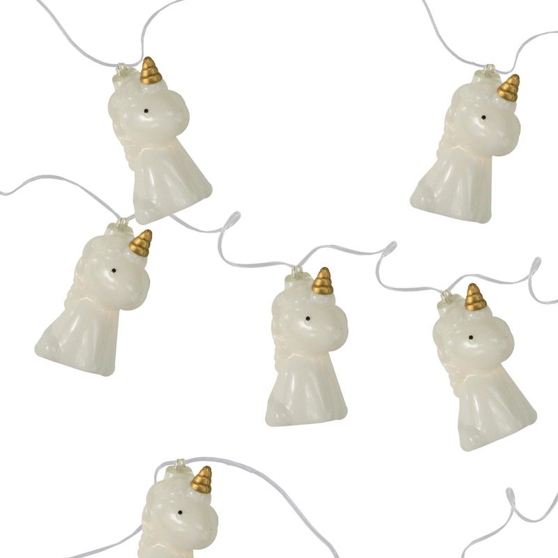 Northlight 10ct Battery Operated Unicorn Summer LED String Lights Warm White - 4.5' Clear Wire, 5 of 6