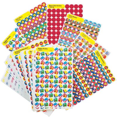 Trend Enterprises Positive Messages and Appealing Stickers, Variety pk, 13/32 in, pk of 9000