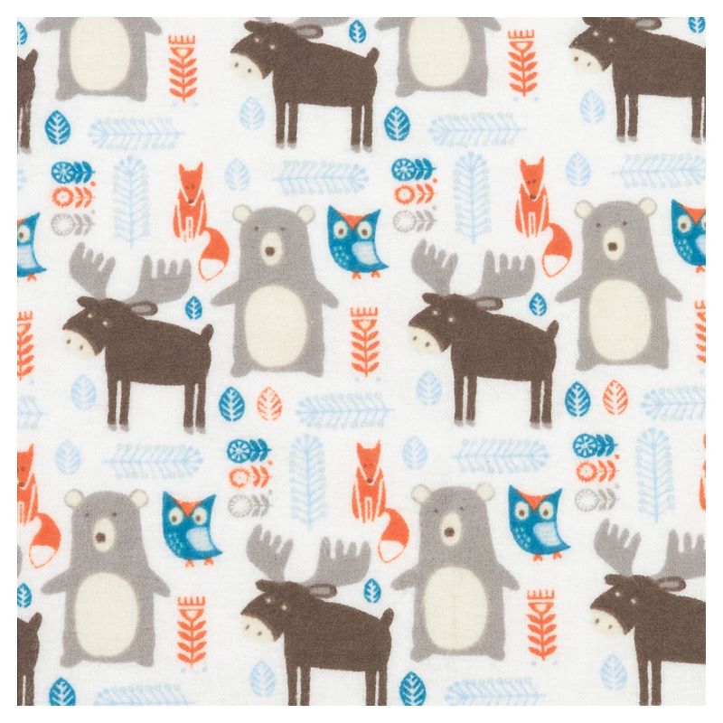 Trend Lab Deluxe Flannel Fitted Crib Sheet - Scandi Forest, 3 of 5