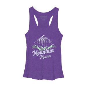 Women's Design By Humans Mountain Mama Camping Adventure Mom By Flowerr Racerback Tank Top - 1 of 2