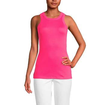 V FOR CITY Hot Pink Tank Tops with Built in Bras Pleated Scoop Neck Camisole  Adjustable Strap Cami Shirt Summer Loose Fit Top at  Women's Clothing  store