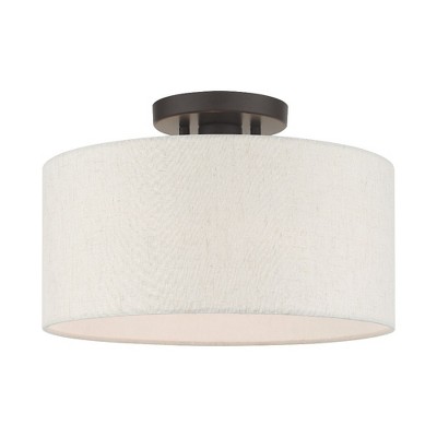 Livex Lighting Meadow 1 - Light Semi-Flush Mount in  English Bronze