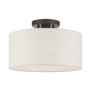 Livex Lighting Meadow 1 - Light Semi-Flush Mount in  English Bronze - 1 of 1