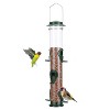 Snynuxx Metal Bird Feeder Tube Hanging Wild Bird Seed Feeder, Steel Hanger Great for Attracting Birds (Green) - 2 of 4