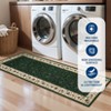 2x6FT Modern Washable Area Rug for Living Room, Floral Printed Floor Rug with Non Slip Backing, Low Pile Stain Resistant Indoor Carpet for Dorm - 4 of 4