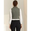 INSPIRE CHIC Women's Plaid Vintage Notched Lapel Collar Single Breasted Waistcoat Vest - 4 of 4