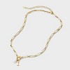 14K Gold Dipped Pearl Charm on Chain Initial Necklace - A New Day Gold - 3 of 4
