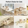 Mewoofun Pet Beds Window Sill Mount Cat Perch for Indoor Cats Lounge Mount Pet Hammock No Drilling No Suction Cup, Green, 23.2"*14"*7" - 2 of 4