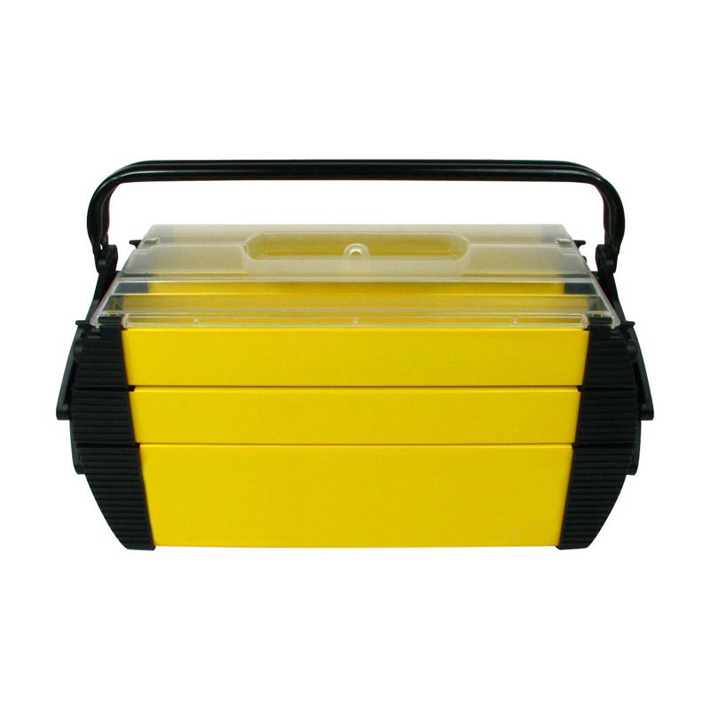 Fleming Supply 3-Tier Parts and Crafts Utility Toolbox - 18", Yellow, Black, 4 of 7