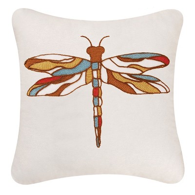 C&F Home Dragonfly Chain Stitch Pillow