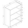TOAOTBNBO 3 Compartment Bookcase with Storage Cabinet, Wide Open Bookshelf with Adjustable Panels Small Freestanding Shelf for Bedroom - 3 of 4