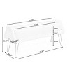 Modern Upholstered Entryway Bench with Geometric Armrests Bedroom Bench with Rubber Wood Legs for Living Room or End of Bed-LAOTIES - 4 of 4