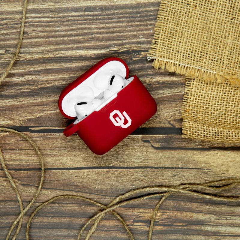 NCAA Oklahoma Sooners Apple AirPods Pro Compatible Silicone Battery Case Cover - Red, 2 of 3
