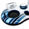 Bestway Hydro-Force Rapid Rider Inflatable Double Tube and Tropical Breeze 6 Person Inflatable Party Island Water Float with Detachable Sun Shade - 4 of 4