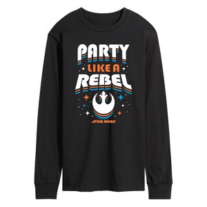 Men's - Star Wars - Party Like A Rebel Long Sleeve Graphic T-Shirt - 1 of 3