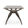 Salli Dining Table Natural Walnut - Christopher Knight Home: Mid-Century Modern, Seats 6, Trestle Base - 3 of 4