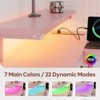 Bestier 52" Gaming Desk with LED Lights L Shaped Desk with Power Outlet & Monitor Stand Corner Computer Desk - 3 of 4