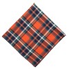The Worthy Dog Orange and Navy Plaid Flannel Square Tie-On Bandana - 3 of 3