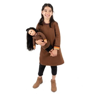 Leveret Girls and Doll Matching Sweatshirt Tunic Dress - 1 of 4