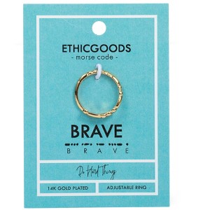 Ethic Goods Morse Code Ring  | PATTERNED - 1 of 4