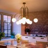 Rennnsan Vessera 38" W 10 -Light Milk Glass Dimmable Contemporary Sputnik Chandelier in Brass & Matte Black - 3 of 4
