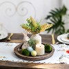 Attop Candle Plate Holder Tray: Round White Wooden Decorative Trays Decor for Pillar Candles Home Kitchen Decor Rustic White - 3 of 4