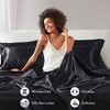 Sapphtopaz 4 PCS/6 PCS/7 PCS Comforter Set,Bed Set with 1 Flat Sheet,1/2 Fitted Sheet,2/4 Pillowcase,Luxury Satin Sheet Set Machine Washable - 3 of 4