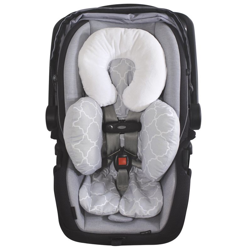 Hudson Baby Infant Unisex Car Seat Body Support Insert, Gray Trellis, One Size, 4 of 5