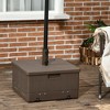 Outsunny 3-in-1 Patio Umbrella Stand Table Raised Garden Bed with Wheels and Handles - 3 of 4