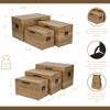 Cheung's Sable Set of 3 Trunks with Black Handles - Brown - 3 of 4
