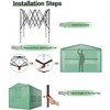 Outdoor Greenhouse, 6 x 8 ft Portable Walk-In Greenhouse with Roll-Up Zipper Entry Door and Roll-Up Side Windows, Instant Pop-Up Canopy - 3 of 4
