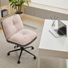 360° Rolling Swive Elegant Design Computer Chair Oversize Seat Cirss Cross Chair with Wheels - 3 of 4