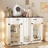 Famapy Cat Cabinet Acrylic Cabinet Door White Built-in Controllable Light Strip Scratching Board Scratching Rod - 2 of 4