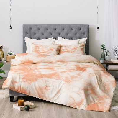 Amy Sia Tie Dye 3 Peach Comforter Set - Deny Designs