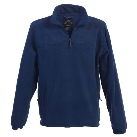 GIOBERTI Men's Half Zip Polar Fleece Jacket, Black, Medium
