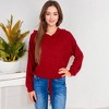 Anna-Kaci Women's Drawstring Hem Ribbed Hoodie with Long Sleeves and Relaxed Fit - 3 of 4