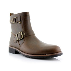 Polar Fox Mens Wyatt MPX608005 Engineer Zipper and Buckle Motorcycle Boots - 1 of 4