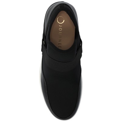 Женские кроссовки Journee Collection Journee Women's Damari High Top Stretch Wedge Sneaker, Black 10 — фото 4