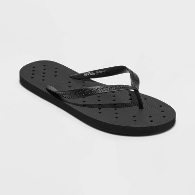 M Shower Flip Flops Black - Room Essentials™