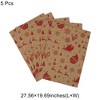 Unique Bargains Gift Wrap Paper Christmas Logo Yellow Kraft 27.56"x19.69" 5 Pcs - 3 of 4