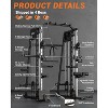 Smith Machine for Home Gym, Multifunctional Strength Training Power Cage with T Bar, LAT-Pull Down System and Cable System, 2200 Lbs Squat Rack - 2 of 4