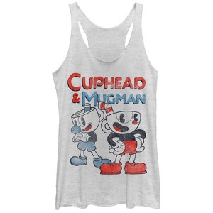 Women's Cuphead Best Friend Mugman Racerback Tank Top - 1 of 3