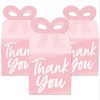 Big Dot of Happiness Pink Elegantly Simple - Square Favor Gift Boxes - Guest Party Favors Bow Boxes - Set of 12 - 2 of 4