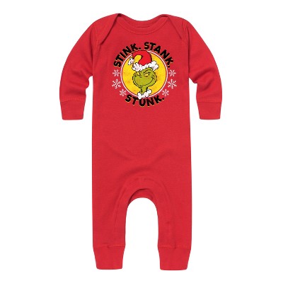 Boys' Dr. Seuss The Grinch Christmas Stink. Stank. Stunk.  - Red - 18 Months